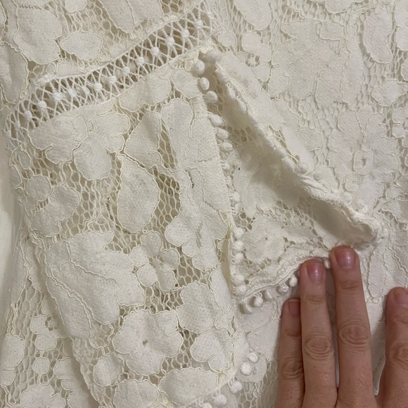 Vince Camuto White Lace Long Sleeve Dress - Picture 5 of 10